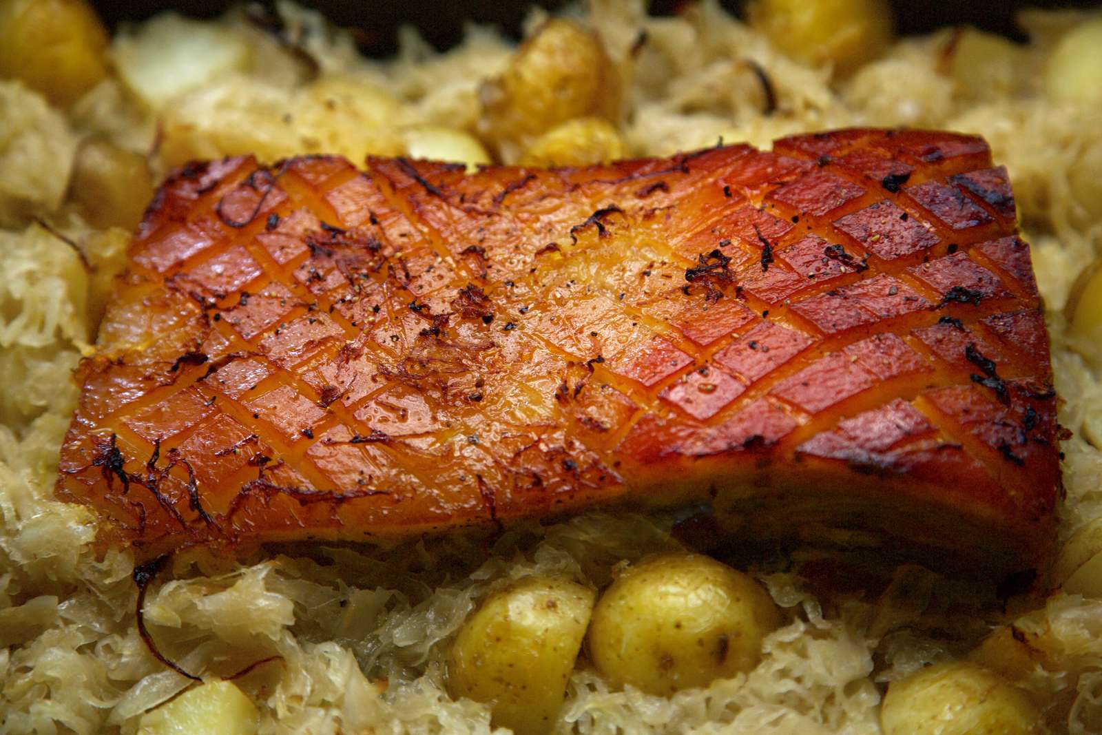 Slow Roasted Pork Belly with Sauerkraut Chrissie's Recipes
